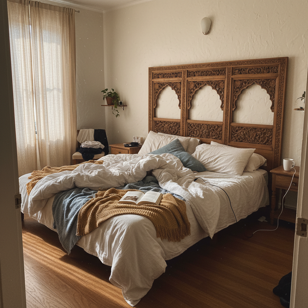 3. Jharokha-Inspired Headboard