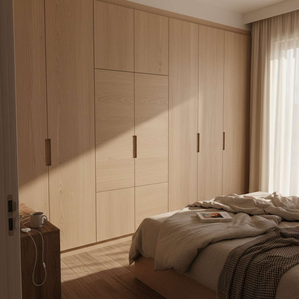 4. Modular Wardrobes with Hidden Puja Corner