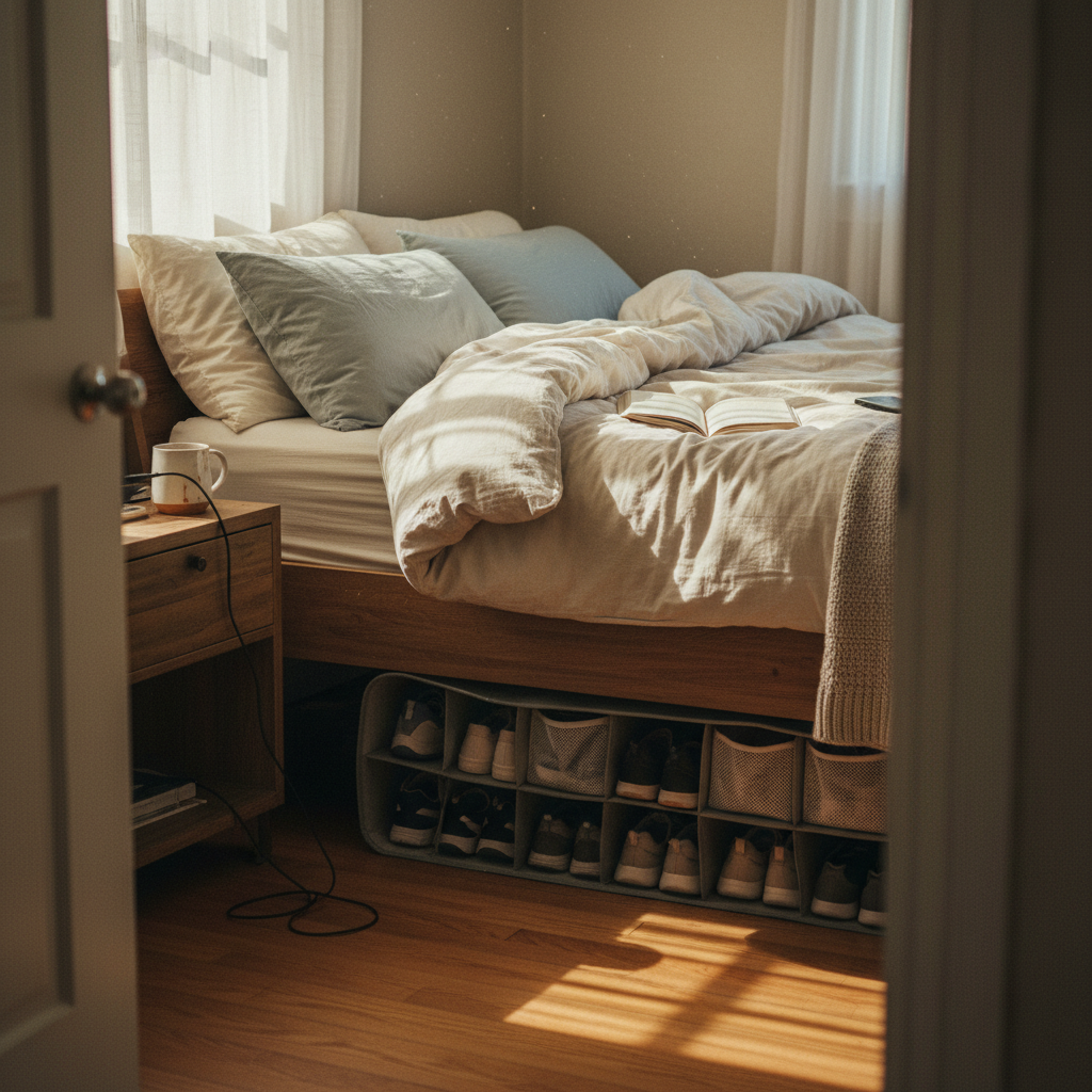 9. Underbed Shoe Storage with Ventilation