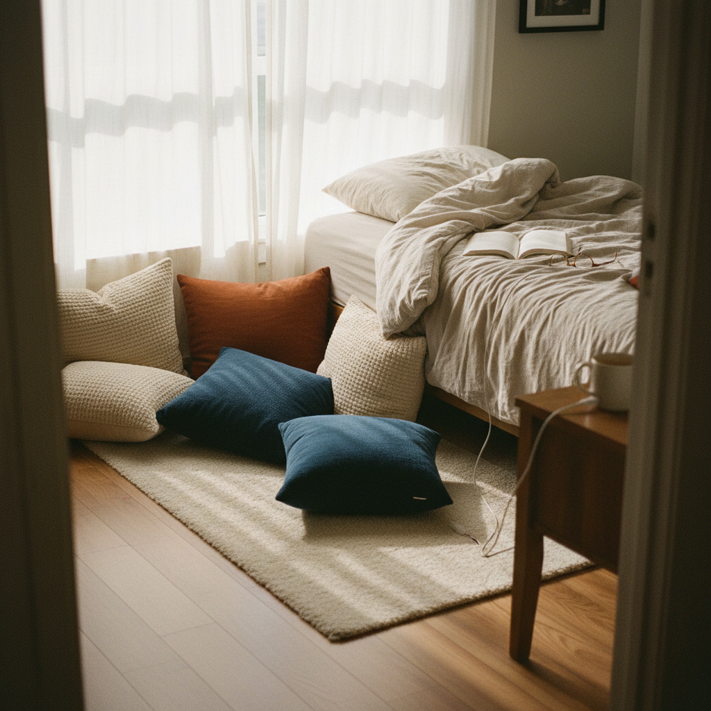 5. Cozy Reading Corner with Floor Pillows