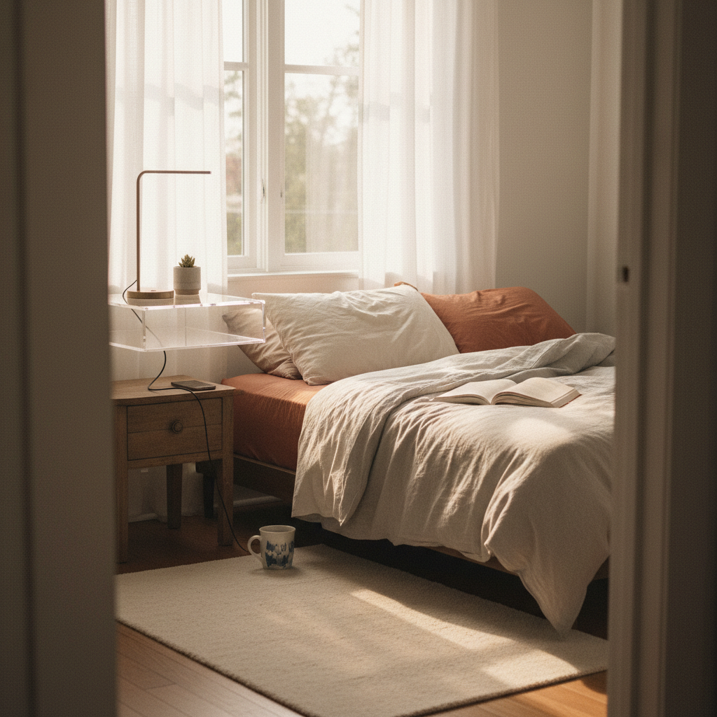 11. Floating Desk That Disappears at Night