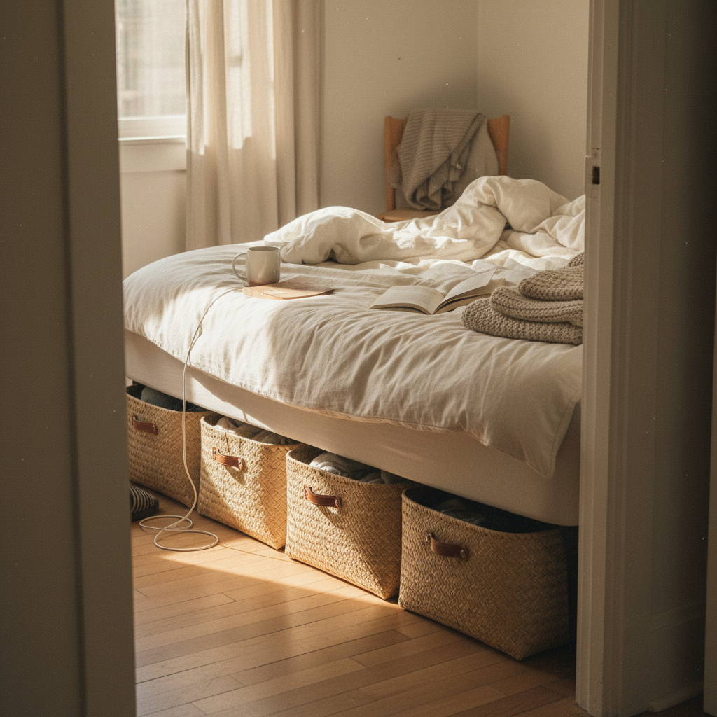 3. Underbed Storage That Actually Looks Good