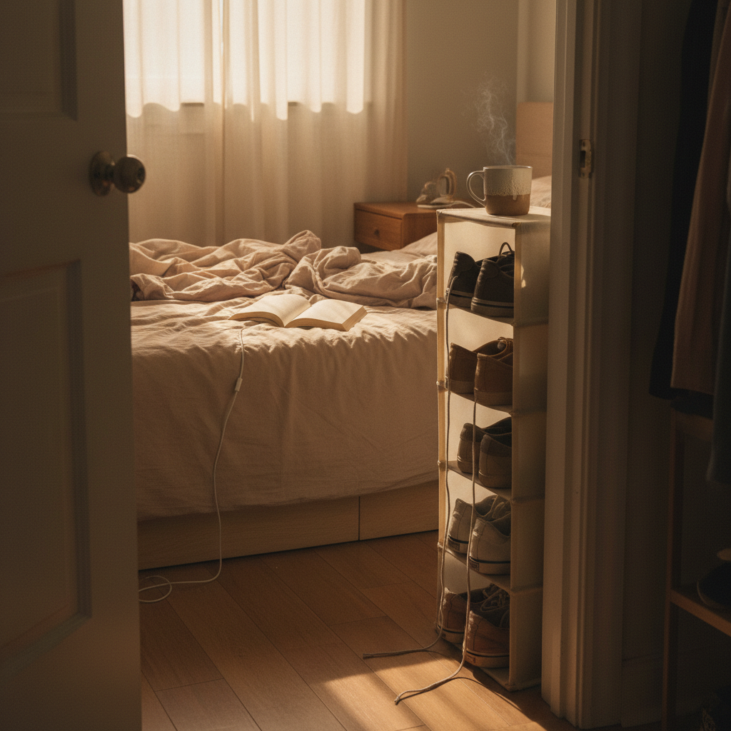 4. Vertical Shoe Storage for Small Closets