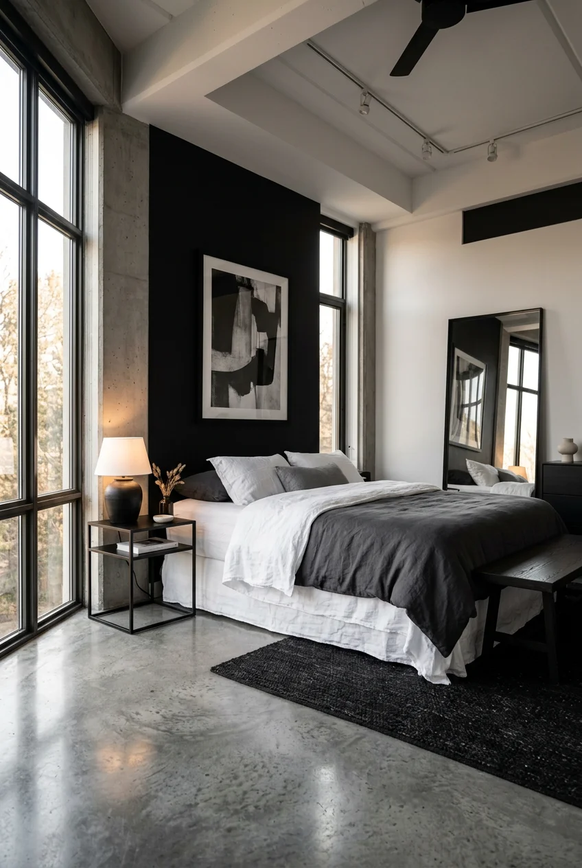 black and white bedroom aesthetic - 19 Aesthetic Black And White Bedroom for Every Budget