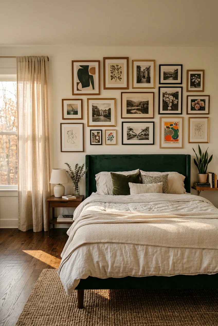 art wall bedroom - 15 Art Wall Bedroom That Actually Work