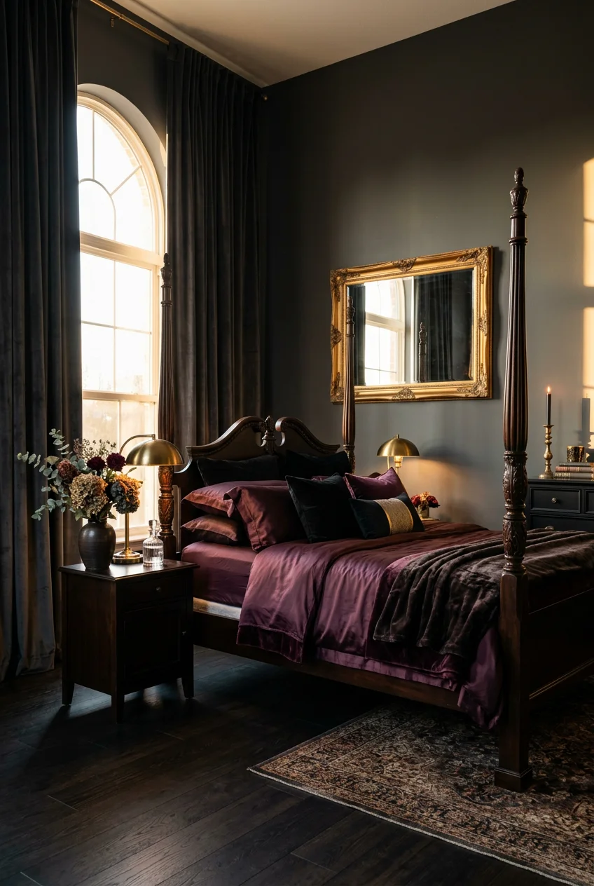 dark feminine bedroom aesthetic - 19 Aesthetic Dark Feminine Bedroom You Need to See