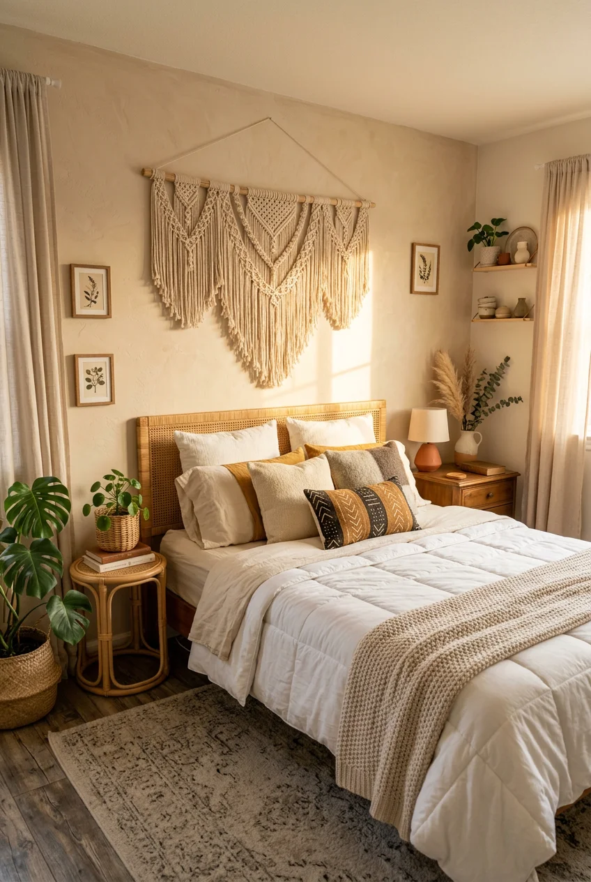 boho bedroom wall decor - 16 Boho Bedroom Wall Decor Worth Trying