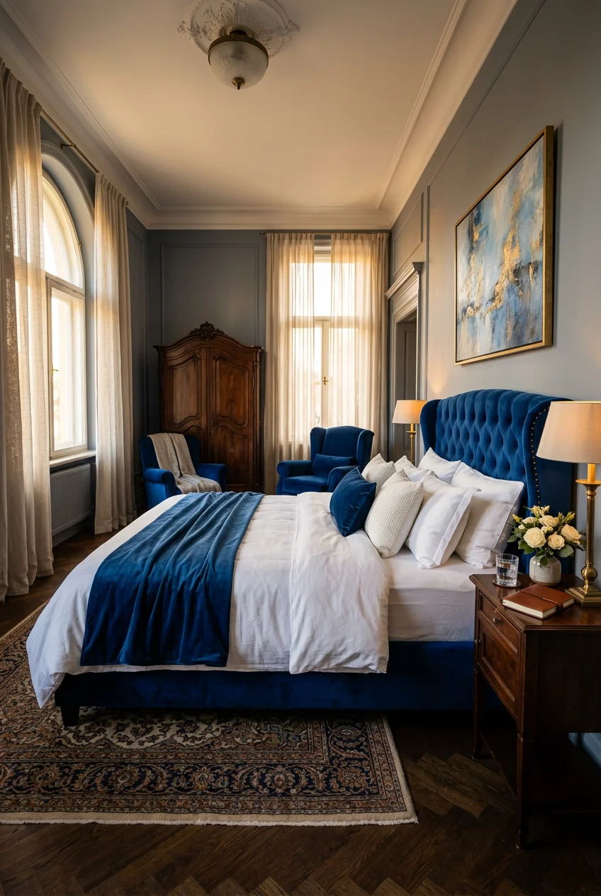 royal blue bedroom decor - 16 Royal Blue Bedroom Decor That Actually Work