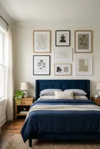 bedroom art wall - 17 Bedroom Art Wall Worth Trying